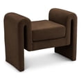 thumbnail image 1 of Meridian Furniture Stylus Brown Velvet Bench, 1 of 7