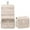 Beige, variant on Leodye 1PCS Large Hanging Toiletry Bag Cosmetic Makeup Travel Organizer with Sturdy Hook for Men and Women Business Trip -9.45x9.45x3.94in