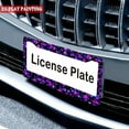 thumbnail image 4 of 2PC Purple and Blue Floral Pattern Car License Plate Frames with Mounting Hardware 6.3x12.2inch(16x31cm), 4 of 8