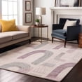 thumbnail image 7 of Addison Rugs Mayfield Premium Machine Washable Transitional Geometric Pink Rectangle Rug, 8' X 10' Machine Washable Transitional Geometric Pink Oversized Sherpa Throw Blanket, 7 of 7