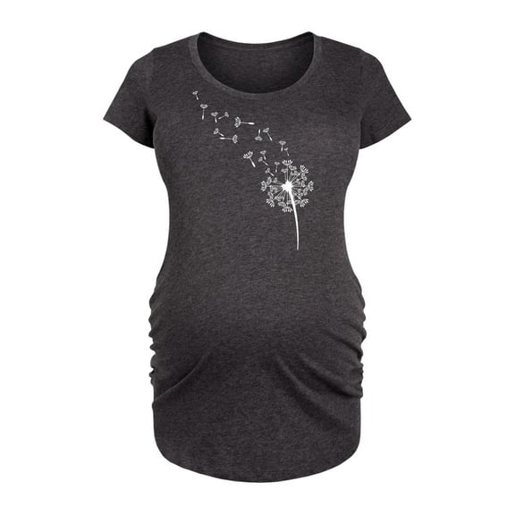 Instant Message - Dandelion Seeds - Maternity Scoop Neck Tee