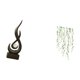 thumbnail image 5 of Escultura Moderna De Resina Con Forma De Llama Y Enredaderas Verdes. Mural Artístico. Elegante Adorno De Escritorio Para Sala De Estar, Dormitorio, Armario Y Decoración De Baño., 5 of 8