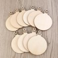 thumbnail image 7 of CIMAXIC 10Pcs Beige Wooden Embellishments Christmas Decoration Smooth Double Sided Blank Decor, 7 of 7