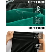 APTRO Mens Swim Trunks With 2 in 1 Compression Liner 5.5Board Shorts Quick Dry Swimming Bathing Suit Summer Beach Shorts Gradient Green MK183