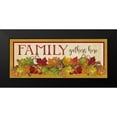 thumbnail image 2 of Reed, Tara 24x12 Black Modern Framed Museum Art Print Titled - Fall Harvest Family Gathers Here sign, 2 of 5