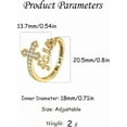 thumbnail image 6 of Minimalist CZ Cross Faith Open Band Rings for Women Silver Gold-Toned Adjustable Stacking Sword Cubic Zirconia Wrap Finger Rings Expandable Comfort Fit Simple Crystal Halloween Jewelry, 6 of 6