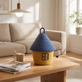 thumbnail image 3 of House Shaped Cotton Rope Storage Basket with Lid,Yellow, 3 of 5