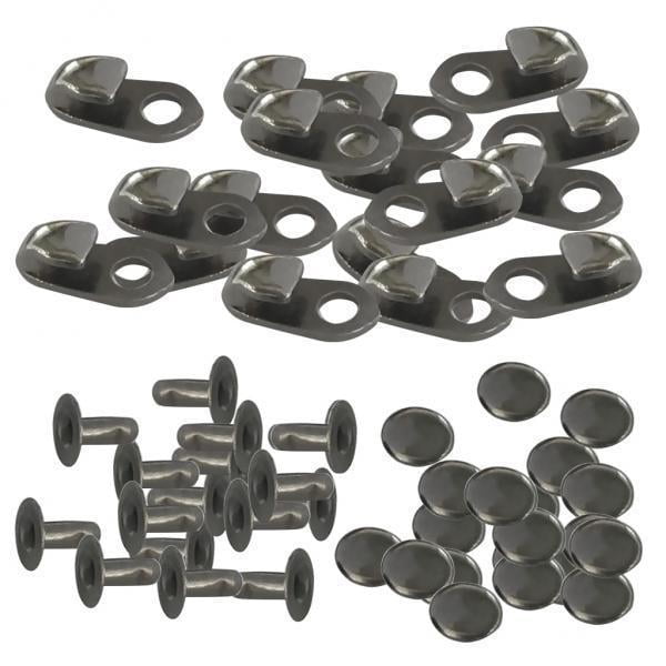 Paquete de 5-10, 20 juegos, hebillas de cordones de mosquetón, abrazadera de Clips de cuerda sin tope 10 piezas Sunnimix mosquetón