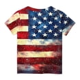 thumbnail image 5 of MKOSPLRT Red White and Blue Shirts for Girl 3-14 Years Vintage American Flag Shirts Short Sleeve Crew Neck Cute Tees Back to School Shirts, 5 of 6