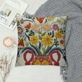 thumbnail image 2 of Shiartex Farmhouse Floral Blossom Tufted Throw Pillow Cover Spring Colorful Flower Vase Leaves Pillowcase Soft Square Cushion Case Yellow,Multi-Size, 2 of 5