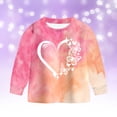 thumbnail image 4 of larppty Kids Toddler Girl Long Sleeve Bow Sweatshirt & Denim Straight Leg Jeans Pants Fall Winter Outfits Set (Hot Pink,2-3 Years), 4 of 6