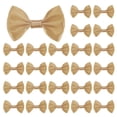 thumbnail image 1 of Uxcell 60-Pack Mini Lazo de Cinta Artesanal 1.5x1 Pulgada de Tela a Cuadros de Satén para Manualidades DIY Champagne, 1 of 1