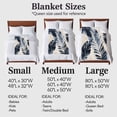 thumbnail image 4 of Abstract Black Leaves Flannel Blanket for Bed,Travel and Camping, Tropical Plants Nature Modernism Super Soft Cozy Blanket for All Seasons 40"x50", 4 of 7
