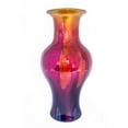 thumbnail image 3 of Heather Ann W1299-287 18 in. Kate Foiled & Lacquered Ceramic Vase, Brown, Red & Gray, 3 of 7