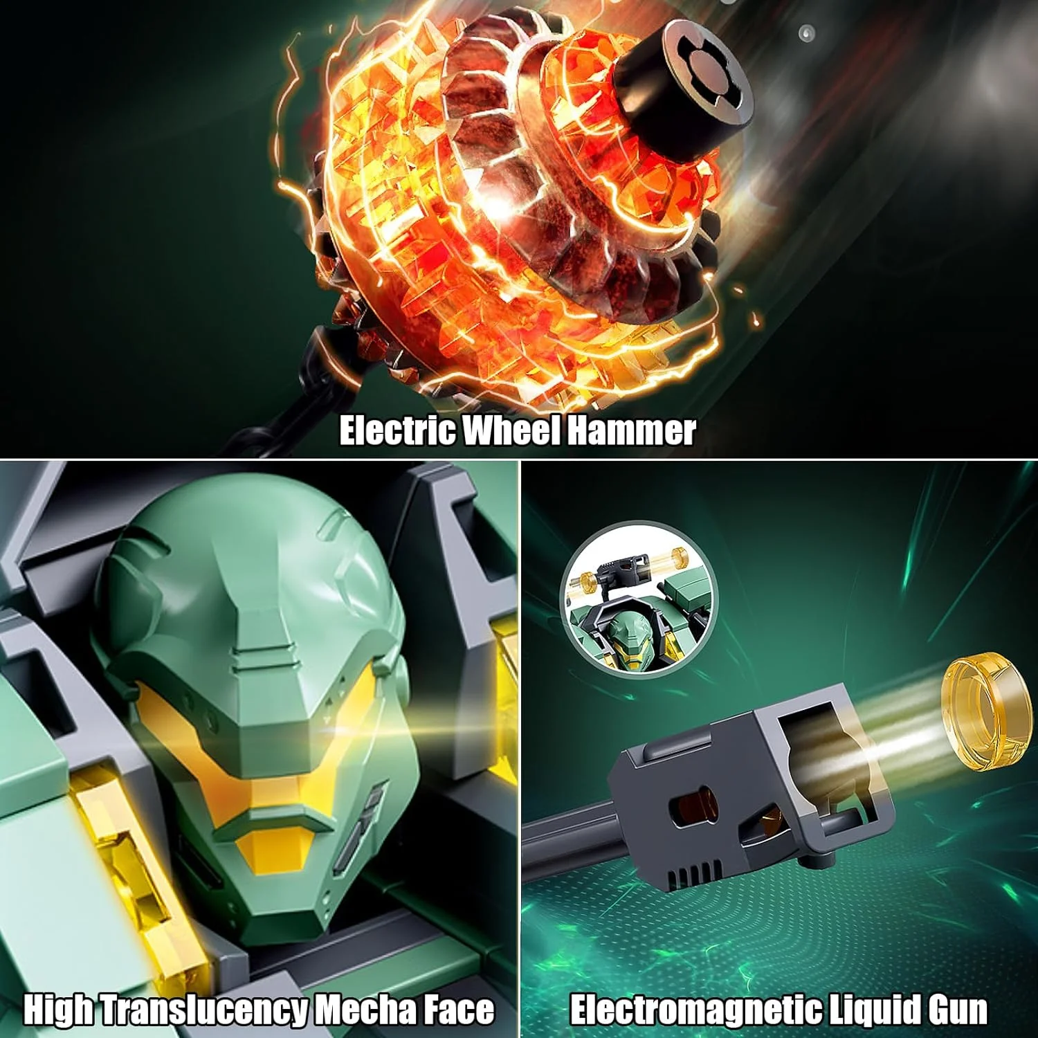 Transforming Mech Robot Building Blocks Set, 542 PCS City Action Robot Model Kit, Cool Robot Toy Gift for Adults Kids 8+
