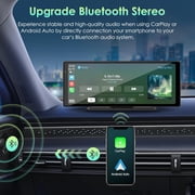 APHQUA Wireless Apple Carplay & Android Auto,4K Dash Cam , 1080P Backup Camera,Car Play for Car Stereo,10.26 inch with Voice Control,Navigation