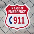 thumbnail image 5 of Emergency 911 Phone Shield Sign In Case Of Emergency Call 911 (2 Pack) 18 inch X 18 inch Shield Shaped Commercial Grade Plastic Signs Weather Resistant, UV Protected for Workplace Made, 5 of 7