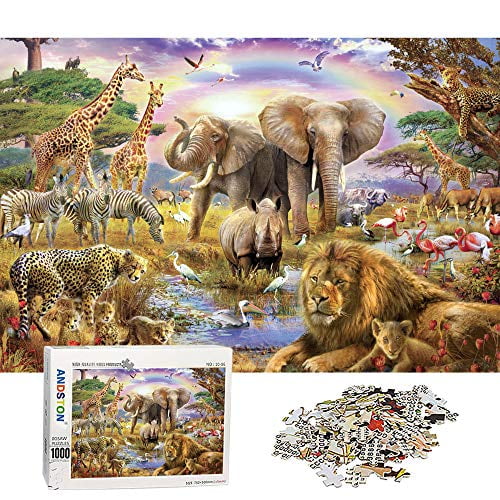 3000 Pieces of Wooden Puzzle-Strong Elephant-Jigsaw Puzzles Home Decoration Educational Games Toy Gift
