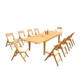 thumbnail image 4 of Grade-A Teak Dining Set: 10 Seater 11 Pc: 122" Atnas Rectangle Table And 10 Surfliner Folding Reclining Arm Chairs Outdoor WholesaleTeak #51SL2811, 4 of 4