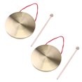 thumbnail image 1 of KONTONTY 2 Ensembles Cymbales à Main Instruments de Musique en Bois avec Laiton pour Jeu de Basketball Design Chinois Traditionnel, 1 of 8