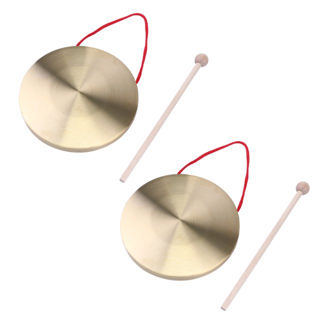 KONTONTY 2 Ensembles Cymbales à Main Instruments de Musique en Bois avec Laiton pour Jeu de Basketball Design Chinois Traditionnel
