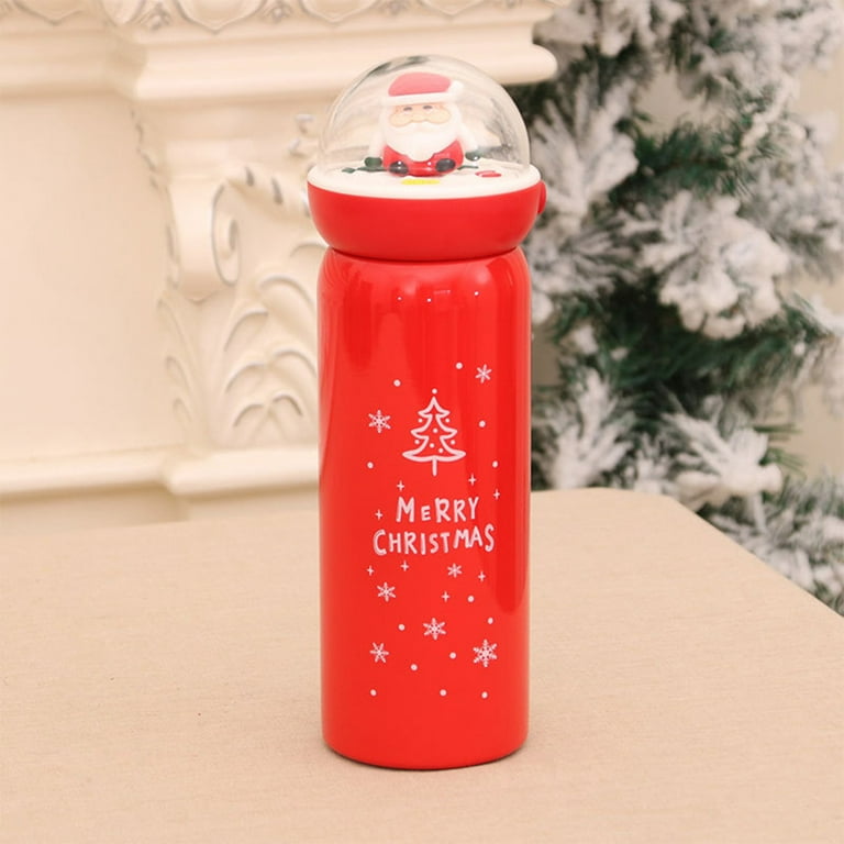Christmas Snowman Vacuum Thermos,Portable Thermo Mug,Leak Proof 304  Stainless Steel Vacuum Insulated Water Bottle for Sports Travel Christmas  Gift