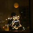 thumbnail image 4 of Christmas Bell Window Light, Christmas Bell with Bow Lights LED Santa Hanging Christmas Lights Christmas Lighted with Suction Cup Battery Operated Christmas Light for Xmas Tree Party Decor, 4 of 6