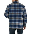 thumbnail image 3 of Wrangler Mens    Plaid Lined Shirt Jacket M Navy, 3 of 4