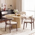 thumbnail image 2 of AFO 7 Pieces Extendable Dining Table Set for 6, 47″- 63″ Round to Oval Wood Kitchen Table with 6 Upholstered Chairs, Space-Saving Drop Leaf Kitchen Table for Small Spaces, Natural, 2 of 12