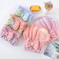 thumbnail image 3 of Microfiber Hair Towel Wrap for Women Stripe Absorbent Quick Dry Hair Turban for Drying Curly Long Thick Hair Hat Wrapped Towel, 3 of 4