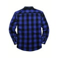 thumbnail image 2 of Mens Flannel Shirts Long Sleeve Casual Fall Winter Collar Loose Fit Button Down Plaid Shirts with Double Pocket, 2 of 3