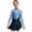Blue, variant on Kids Girls Ballet Dance Leotard Dress Figure Ice Skating Long Sleeve Mesh Lyrical Competition Dress Brown 10