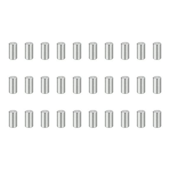 Uxcell 50pcs Dowel Pins M4(4mm) x 8mm 304 Stainless Steel Cylindrical Shelf Support Peg Pin Rod Fasten Elements for Metal Devices Wood Furniture DIY Installation, Silver