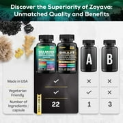 Zoyava Sea Moss & Shilajit Capsules Bundle - 16-in-1 19,445 MG + 8-in-1 15,250 MG with Ashwagandha & Turmeric
