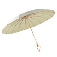 thumbnail image 2 of Folding Umbrella Mini Lightweight Sun Rain Umbrella for Hiking Camping Trips white, 2 of 8