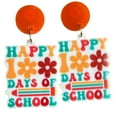thumbnail image 2 of Fasijew Funny Teacher Earrings Lightweight Acrylic Earrings 530，Back To School Earrings, Colorful Letter Teachers Students Opening Season Jewelry, 2 of 7