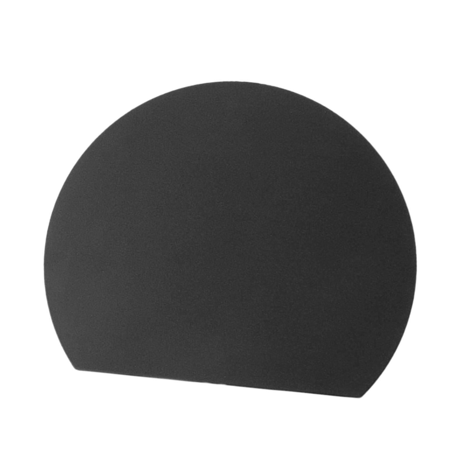 Dualoai Chopping Board Convenient Half Round Cutting Mat for Fruits Vegetables Meats Black S