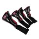 thumbnail image 2 of Cubiertas de Cabeza de Palo de Golf Baoblaze 4 Unids Set Cuello Largo Intercambiables Negro Rojo, 2 of 8