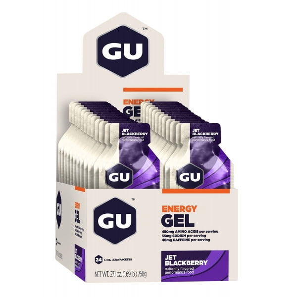 GU Original Sports Nutrition Energy Gel Jet Blackberry 1.1 oz Packets