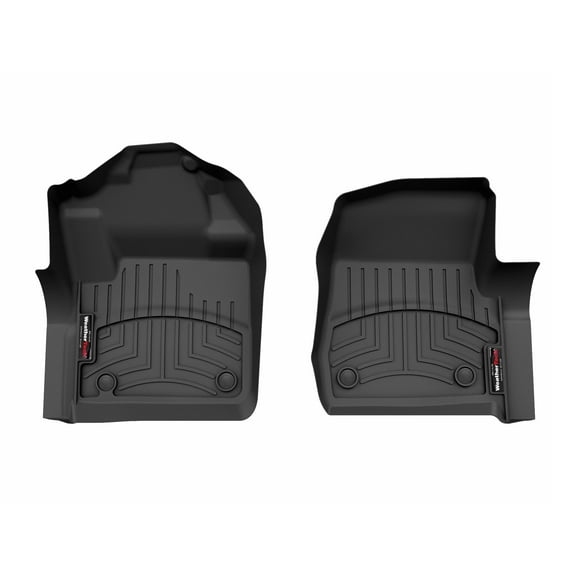 WeatherTech Custom Fit FloorLiners compatible with 2023-2025 Ford Super Duty - 1st Row (Driver & Passenger), Black