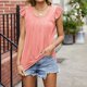 thumbnail image 1 of Camiseta Sin Mangas Blusas de cuello redondo Tanques Mujeres Algodón Casual Verano Camisetas sin mangas (Rosa M) Cgtredaw Para estrenar, 1 of 6