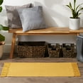thumbnail image 4 of Contemporary Home Living 2' x 3' Ribbed 2-Tone Rectangular Area Throw Rug - Gold, 4 of 6