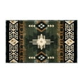 thumbnail image 2 of Emma + Oliver Fe 2x3 Sage Olefin Accent Rug with Complementary Southwestern Pattern in Beige, Black and Brown and Jute Backing, 2 of 7