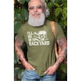 thumbnail image 4 of Men's Funny Grandpa Papa Dad I'll be in the backyard T-shirt (Medium Navy Blue), 4 of 6