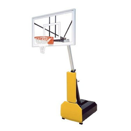 Navy Blue Team Ball - First Team Fury Nitro Steel-Glass Portable Basketball System44; Navy Blue