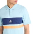 thumbnail image 4 of Umbro - Polo de Rayas para Hombre (Azul Ángel, Crudo, Naranja Brillante), 4 of 4