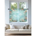 thumbnail image 4 of Sheer Curtains 54 Inch Length, Coastal Semi Sheer Curtains Light Filtering Window Treatment, Summer Nautical Beach Coral Starfish Blue Ombre Privacy Voile Drapes for Living Room Bedroom 52x54 Inch, 4 of 7