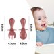 thumbnail image 2 of Juego de vajilla, cuchara y tenedor de PP para bebés y niños pequeños, destete del bebé antiasfixia y alimentación independiente Zhivalor BST3040470-3, 2 of 5