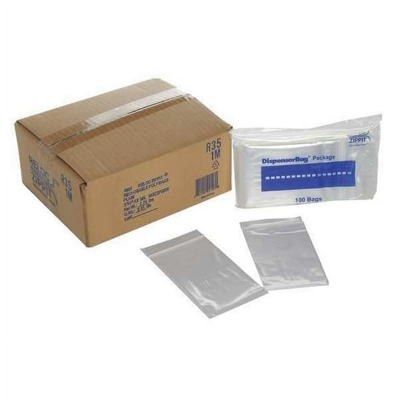 Reloc Zippit Reclosable Poly Bag,Zip Seal,PK1000 4R35
