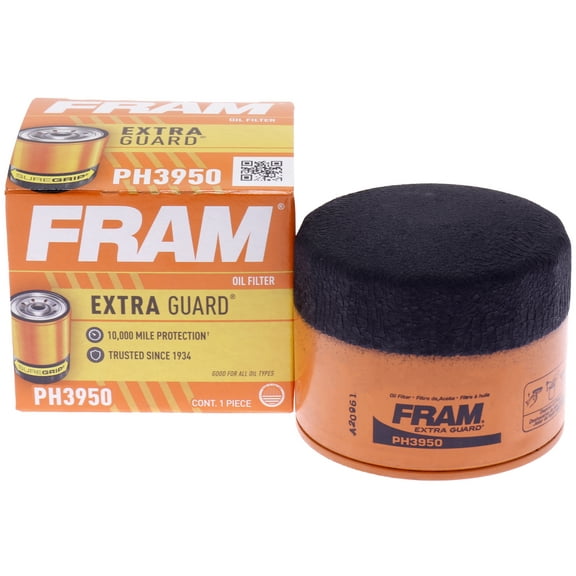 FRAM Extra Guard Oil Filter, PH3950, 10K mile Filter for Chrysler, Dodge, Hyundai, Isuzu, Mitsubishi, and Plymouth Fits select: 1976-1981 CHEVROLET LUV, 1986-1992 HYUNDAI EXCEL